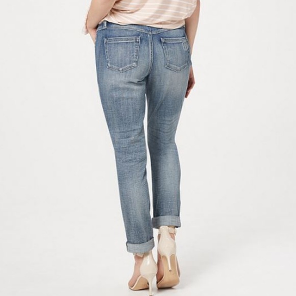 Laurie Felt Regular Classic Denim Boyfriend Jeans - Picture 2 of 3
